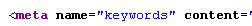 Meta Keywords